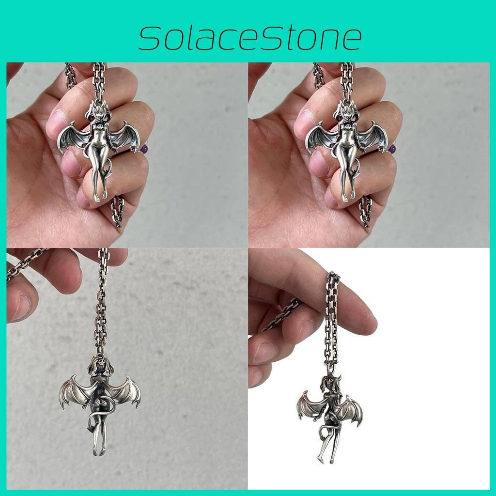Silver Trendy Angel Character Necklace Durable Zinc Alloy Casual Decoration Use