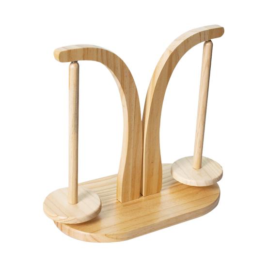 Wool Thread Holder Wooden Magnetic Yarn Holder, Tangle-Free Stand with 1/2 Rotating Spindle, Knitting Organizer Ball Spinner, Crocheting & Accessories