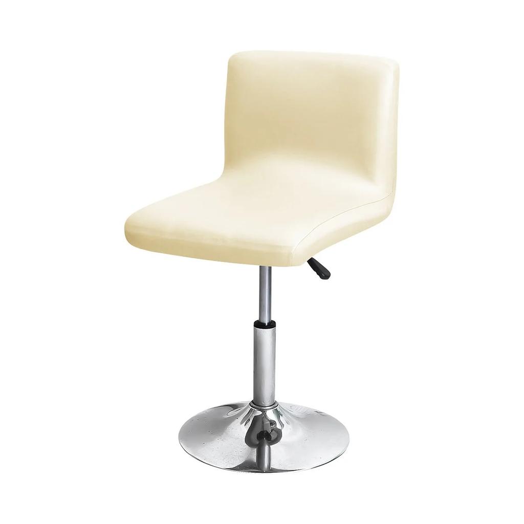 Waterproof Pu Leather Rotating Bar Stool Cover Stretchable And Durable Bar Stool Cover Easy-To-Clean Faux Leather Slipcover