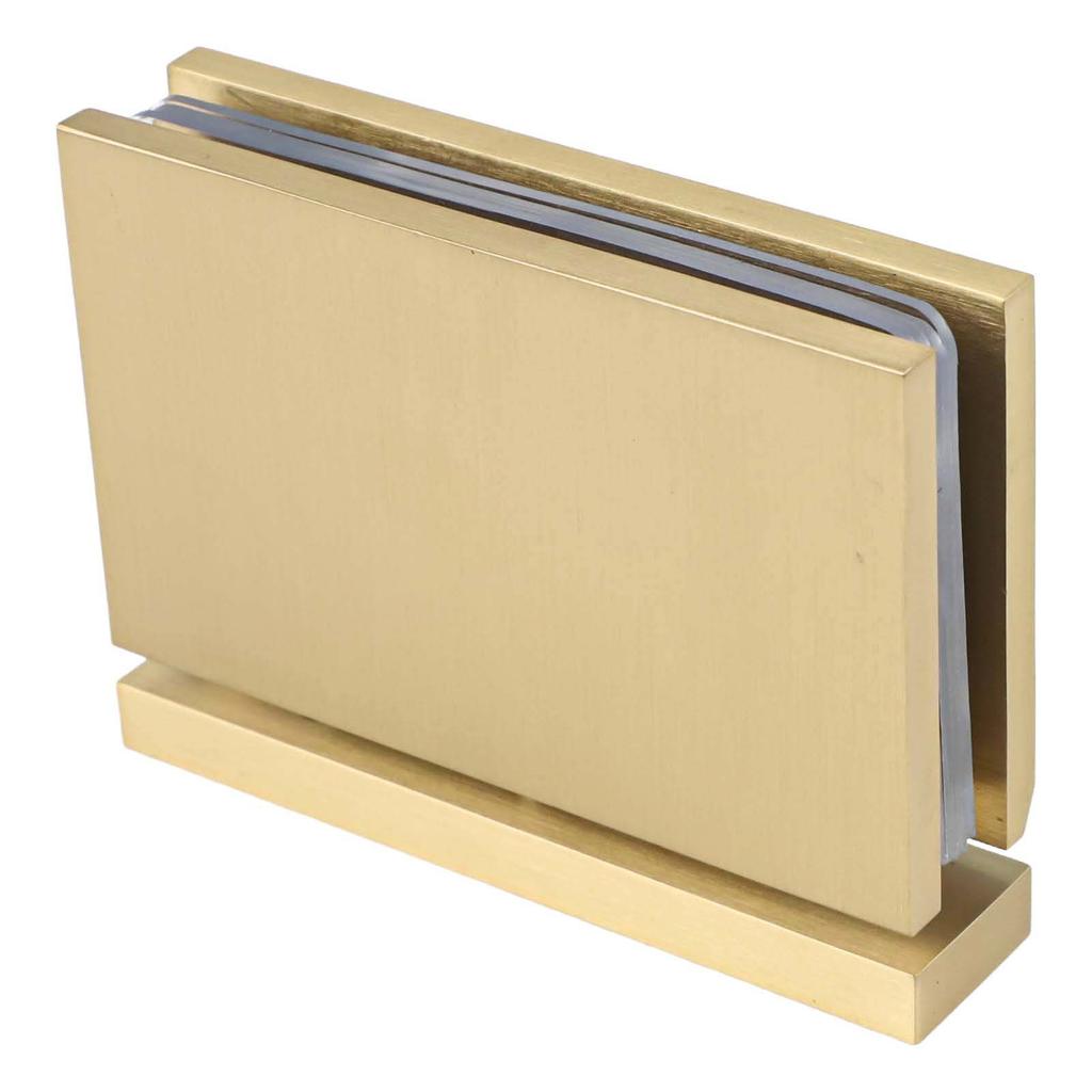 Brass Wall Mount Glass Bracket 360 Degree Adjustable for Shower Doors 8 12mm Stylish and Sturdy for Bathroom Installations