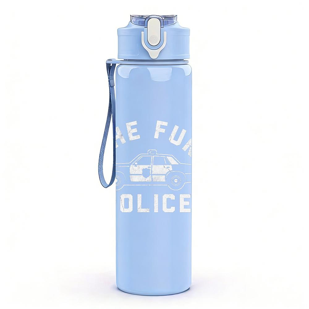 1PC The Thin Blue Line Police Minimalist Print 750ml Portable Sports Water Bottle Leakproof Gym Outdoor Travel Drink Cup