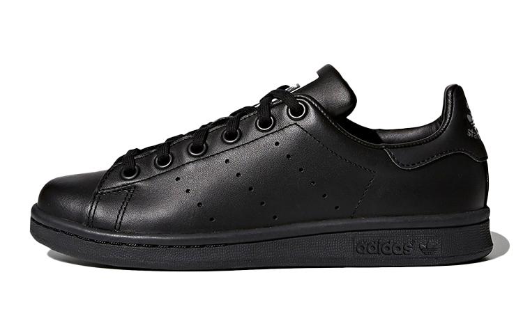 

Adidas Originals STAN SMITH J Устойчивые к истиранию Низкие Детские Скейтбордические Кроссовки Черные Подростковые M20604 36.5