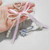 Fashionable Love Heart Bowknot Handbag Charm Stylish Keychain Pendant Keychain Ornament for Ladies and Trendy Women