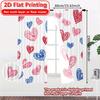 2D Flat Printing  2pcs Hearts Swirls Popular Contemporary Curtains Versatile 100% Polyester Curtains Festive Perfect for Bedroom