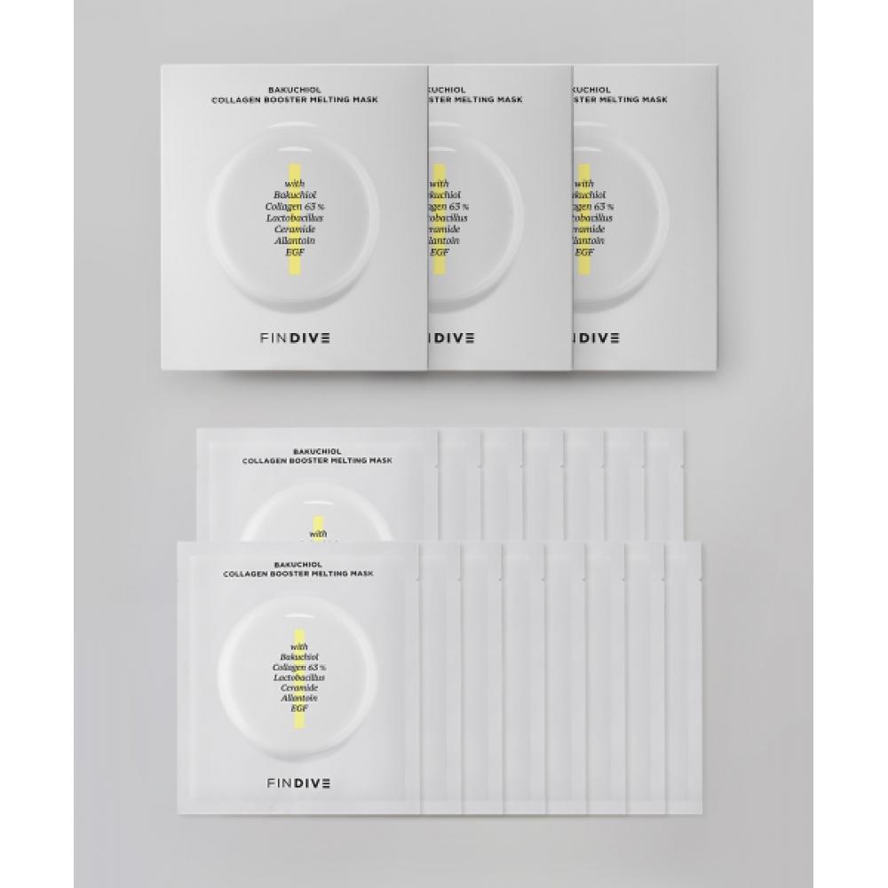 Findive Тающая маска-бустер с коллагеном 15 шт. X 3 упаковки NONE