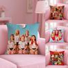 K-pop R-Red Velvet Pillow Case Short Plush Double-Sided Printing Home Machine Washable in Warm Winter Cushion Cover