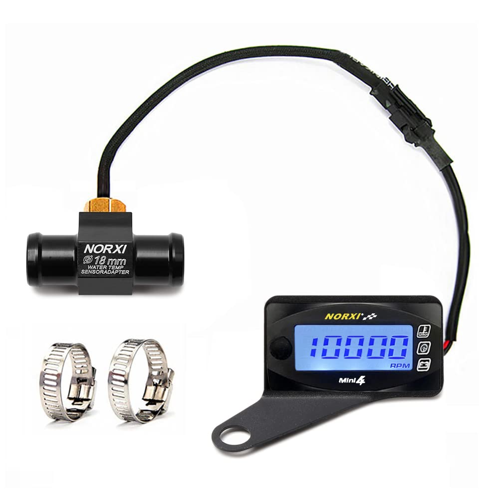 

NORXI 4 in 1 Multi-functional Motorcycle Digital Meter, Mini 4 (Switch between 4 Displays