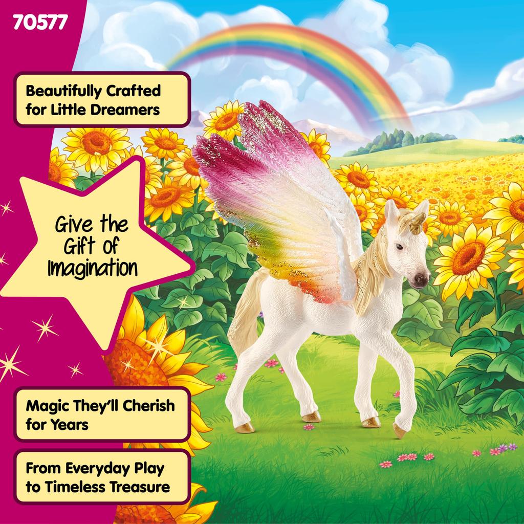 Schleich Bayara Winged Rainbow Unicorn Figurine 70577 (Baby)