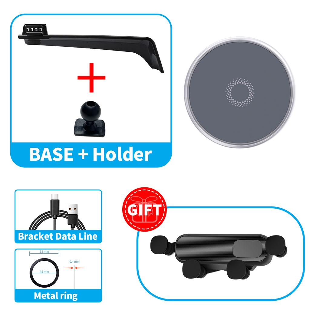for Kia EV6 2024 GT Line (12.3inch) Car Phone Holder Screen Fixed Navigation Bracket Base Wireless Charging