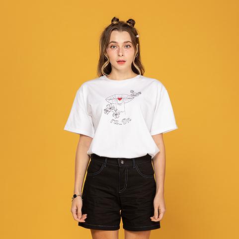 Raon 2019 Flower Lips Basic T (Wh) White/Free