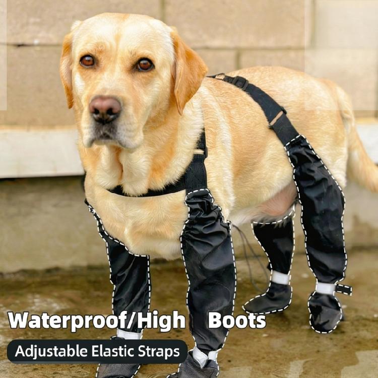 Fashion Dog Shoe Suspender Boot Waterproof Pet Shoe Snow Rain Dog Suspender Boot For Daily Walks