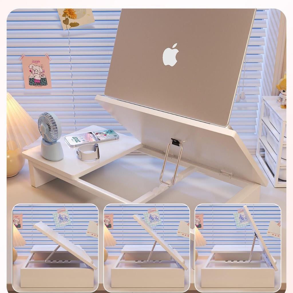 Adjustable Laptop & Tablet Stand Holder with Storage Rack