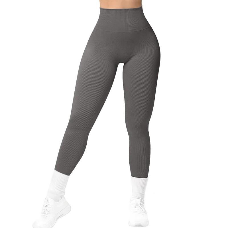 High-Waisted Seamless Knit Yoga Leggings Women Ultra Stretchy Fitness Pants Tummy Control Butt Lift Ideal Gym Running