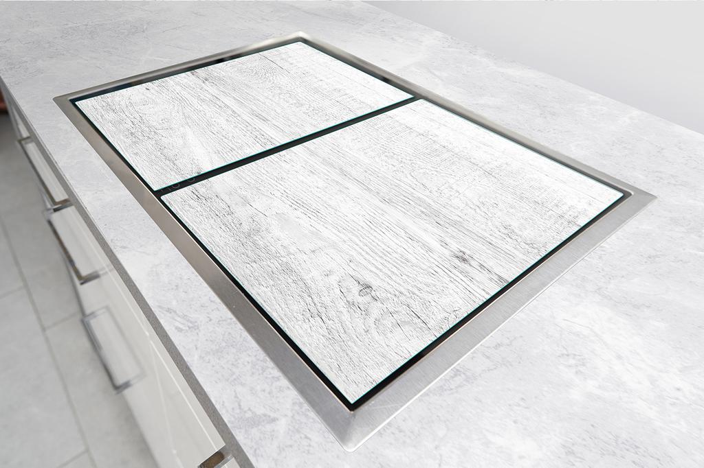 PIANO COTTURA PROTETTIVO IN VETRO 90x52 LEGNO