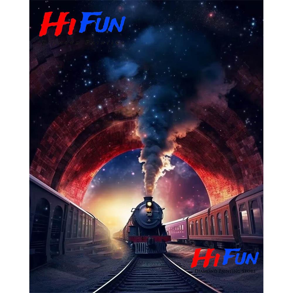 Steam Railway Diamond Painting Harris Express Train Poster for Children's Kid Room DIY Decor Mosaic Embroidery Cute Gifts 2026