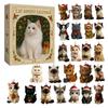 Cute Kitten Advent Calendar 24 Days 2D Acrylic Christmas Countdown Calendar Christmas Decoration Cat Lovers Gift Xmas Tree