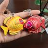 The First Layer Of Cowhide Small Red Fish Keychain Pendant, Locomotive Car Key Chain, Accessories Bag, Small Fish Pendant, Cute Tide
