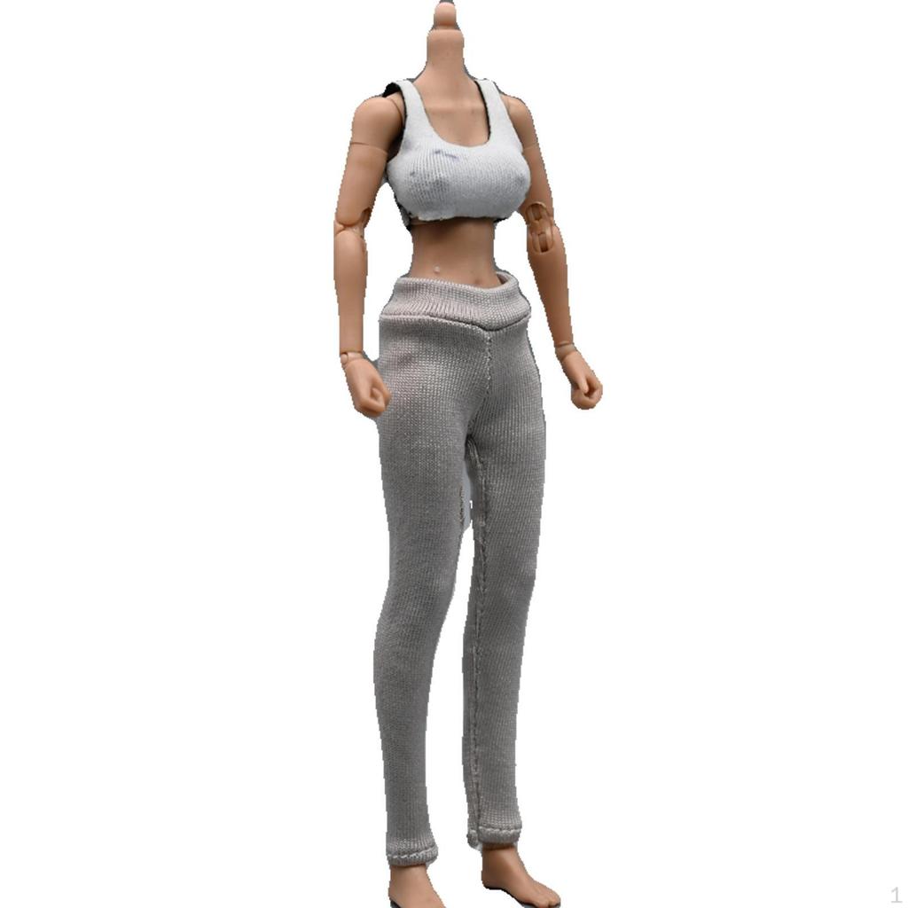 1/12 Female Vest and Pants Doll Clothes Fashion Handmade Outfit Costume for 6'' Inch Woman