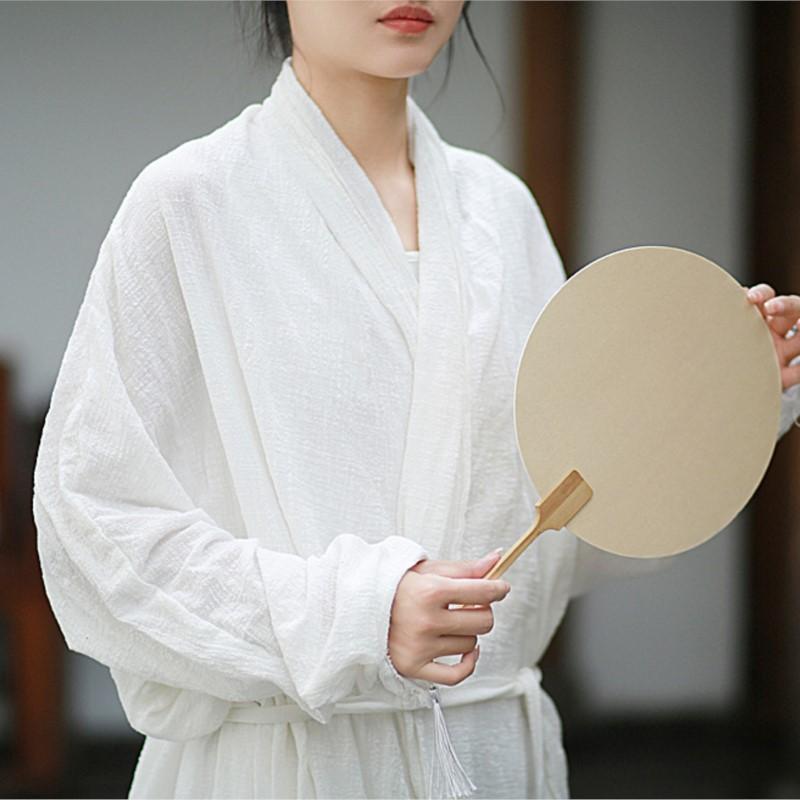 Johnature Dámské jednobarevné šaty s volným dlouhým rukávem v čínském stylu