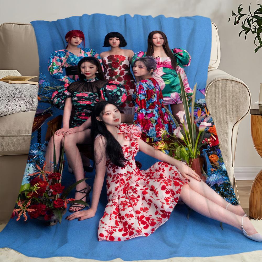 Kpop I-ID-DLE Skicomfort Warm Soft Home Kids Lunch Blanket Suitable For Living Room Office Daily Travel Gifts