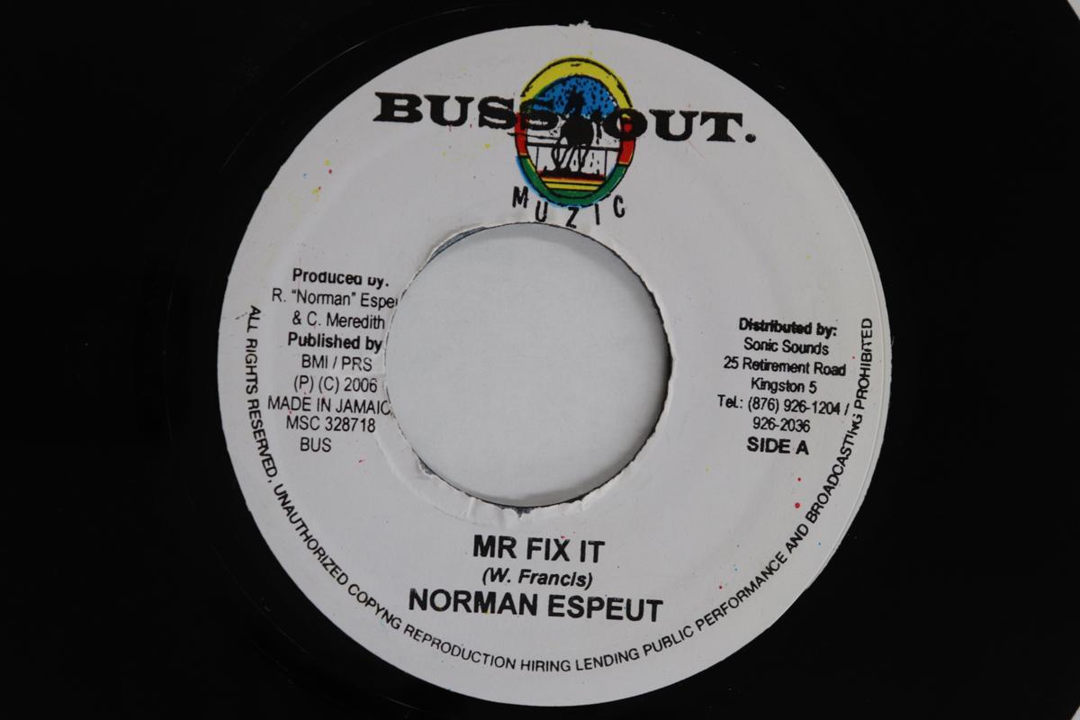 

7inch Record NORMAN ESPUET - Mr Fix It / Version NONE BUSS OUT MUZIC 2006 Jamaica Reggae, Ska & Dub Used