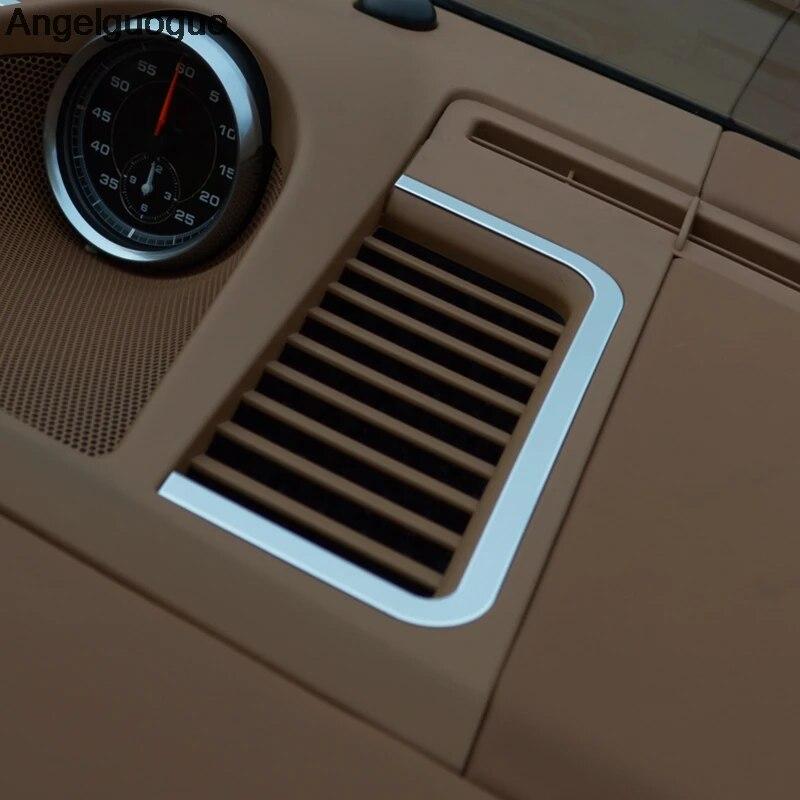 Car Styling 2 Pcs Center Control Dashboard Air Conditioning Outlet Decoration Frame Cover Trim for Porsche Panamera 2009-2015