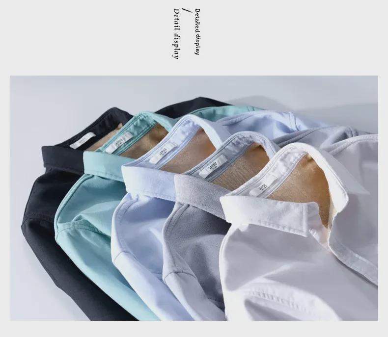 Pánská hřejivá sametová košile s dlouhým rukávem na podzim a zimu (Styl 9307)