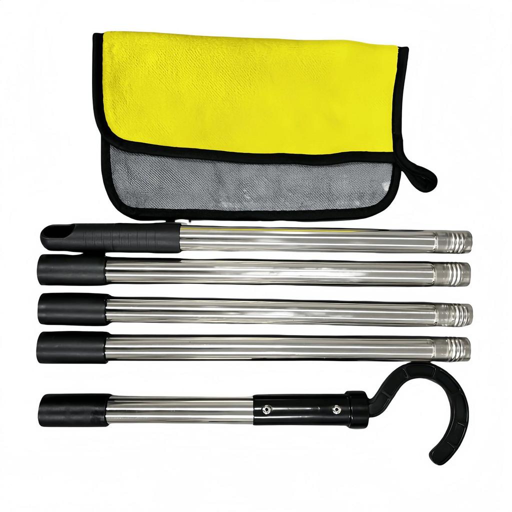 Adjustable Pool Cleaning Hook Retractable Metal Pole Pool Retrieval Hook Pool Skimmer For Pool Maintenance