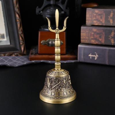 Meditation Bell Handbell Loud Copper Taoist Ritual Polished Instrument Buddhist Prayer