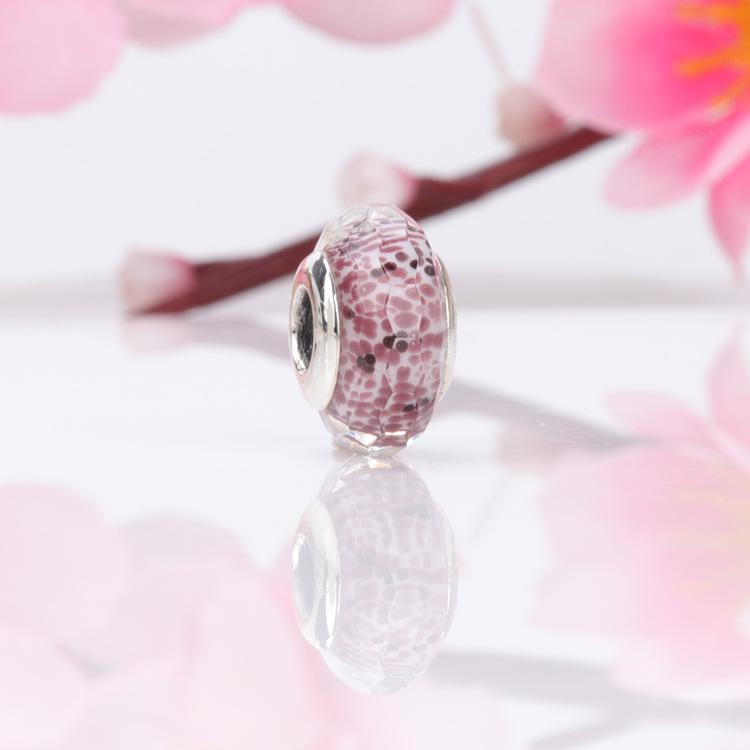 Pandora Pärlor: Europeisk & Amerikansk S925 Sterling Silver Facetterad Glas Berlockpärla