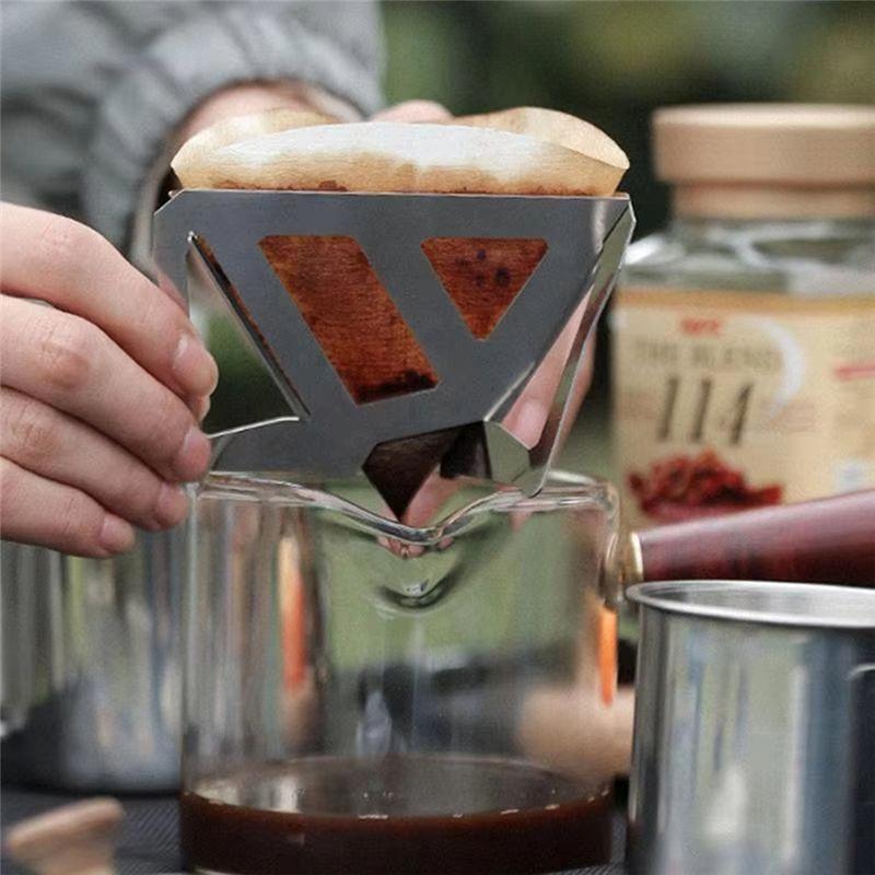 M-Moderní-Opakovaně použitelný Skládací Nerezový Držák na Kávový Filtr Pour Over Kávovary Dripovací Síťovaný Košík na Filtrování Kávy a Čaje Nástroje