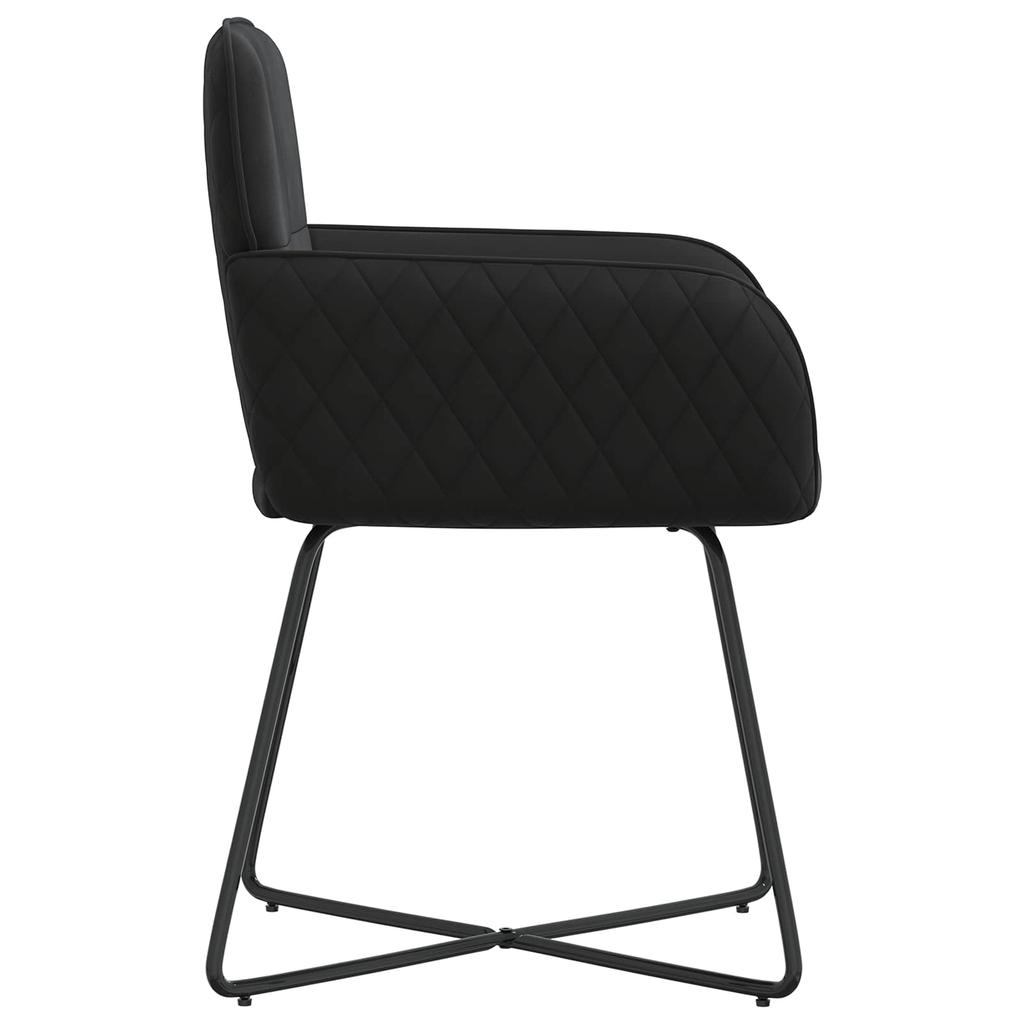 Dining Chairs 2 Pcs Velvet Black 59 X 56.5 X 86 Cm