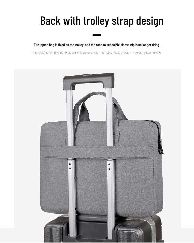 Men's 15-16 Inch Laptop Shoulder Bag - Large Capacity Business Briefcase with Custom Logo Print
