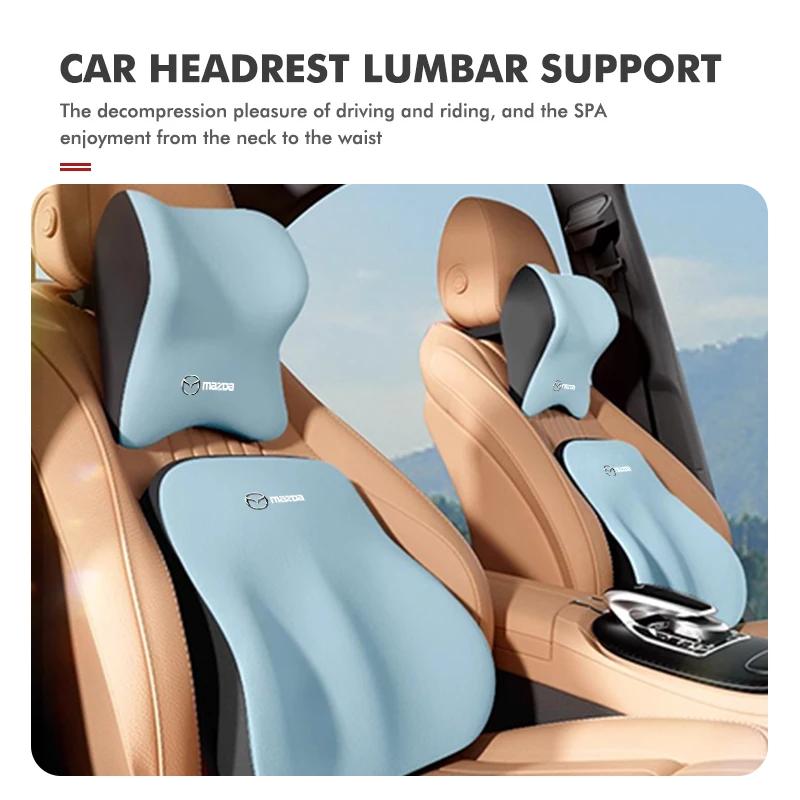 2025 Hot Car Headrest Lumbar Support Cushion Backrest Neck Pillow For Mazda Atenza Axela MX30 CX30 CX3 CX9 MX5 RX8 RX7