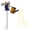 Illuminated Courtyard Decorations Solar Christmas Santa Yard Light Witch Skull Projection Garden Stake Lamp with Outdoor Lawn Ornaments for Halloween