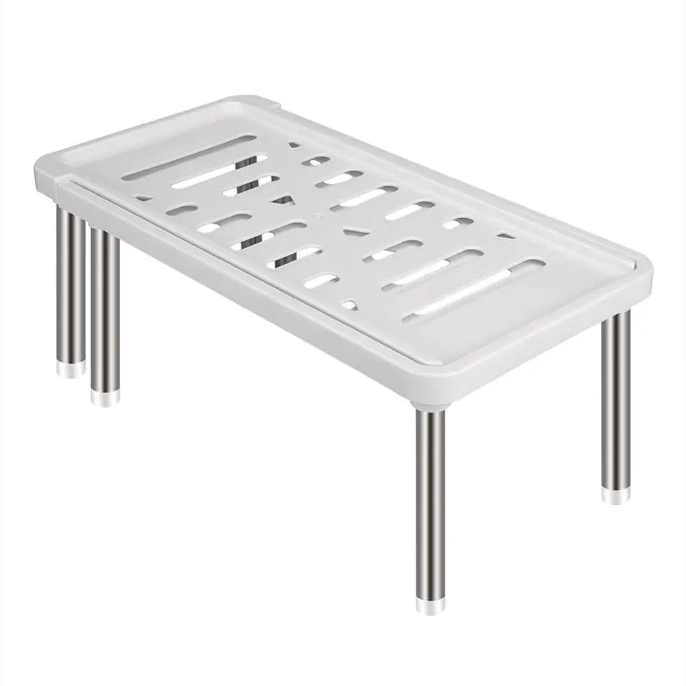 

Регулируемый стеллаж для хранения, органайзер, полка, полипропиленовый стеллаж для хранения, настольная полка для отделки мелочей для домашней кухни, ванной комнаты, бутылки для специй