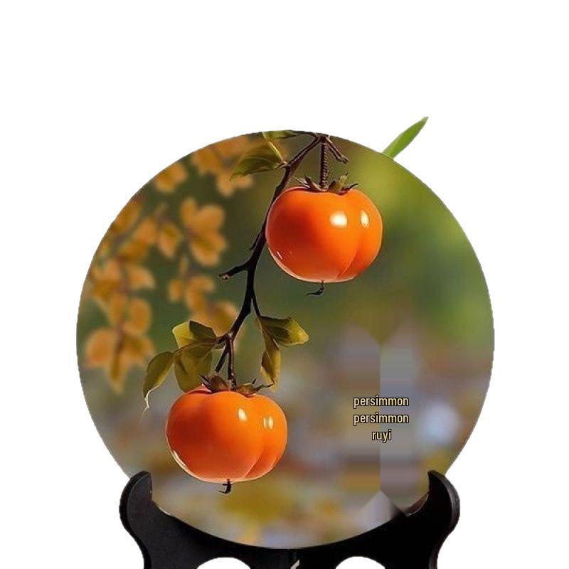 Persimmon Ruyi Ornament Photo Frame for Home & Office Decoration