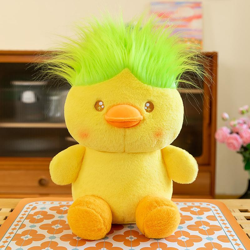 

Милая плюшевая игрушка в виде животного, кукла с волосами, подарок на день рождения, мультяшная декоративная подушка Duck,25cm/9.84in