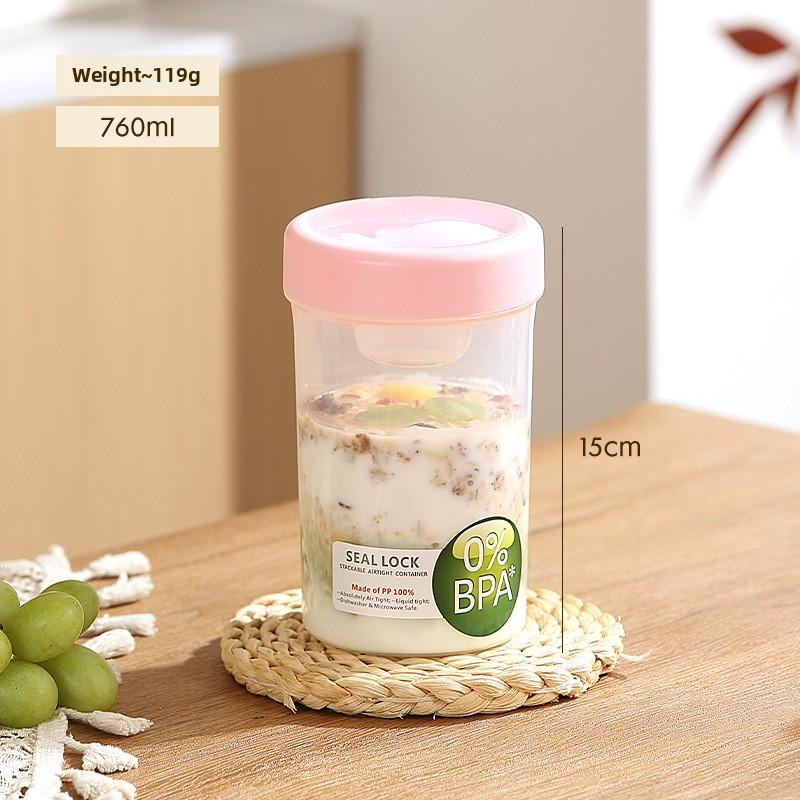 Portable Salad Bowl With Sealed Lid For Light Meals And Snacks