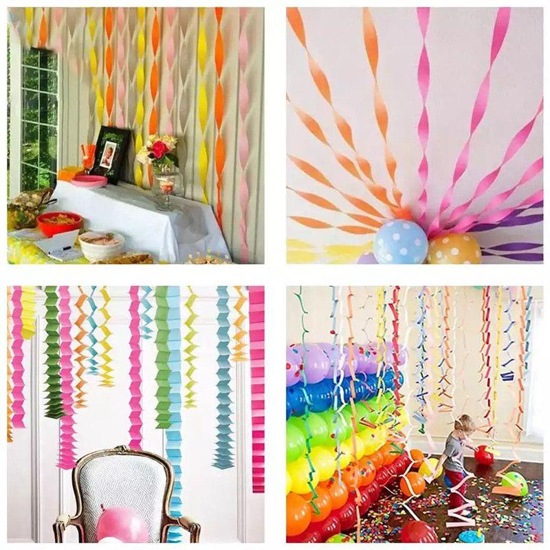 Crepe Paper 82ft Party Streamers Roll Birthday Wedding Hanging Diy Decor Craft