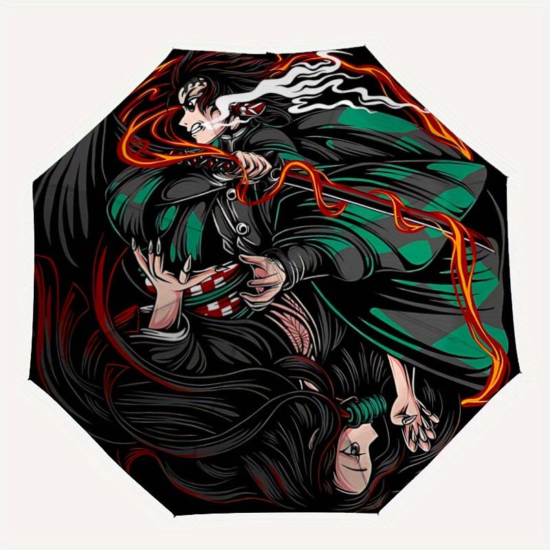 

1pc Demon Slayer Automatic Folding Umbrella, Portable Design with 8 Ribs, Casual Outdoor Accessory HolidayBirthday Gifts y250814046