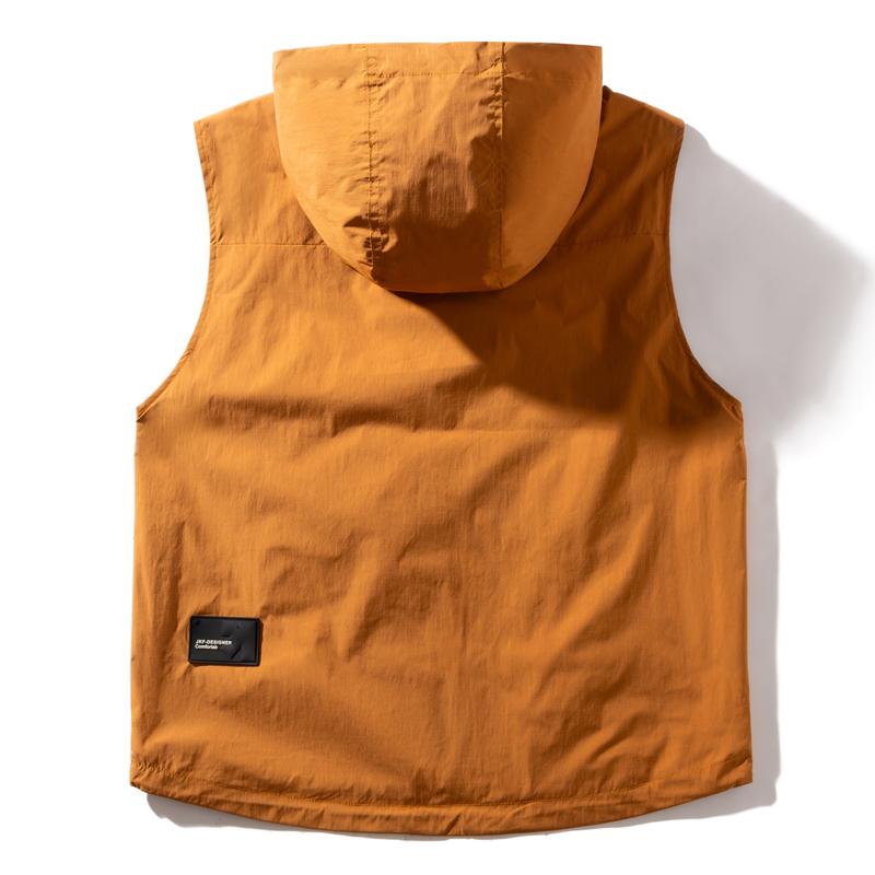 Unisex Lightweight Hooded Vest, Casual Outdoor Sleeveless Jacket with Pockets (M-3XL)
