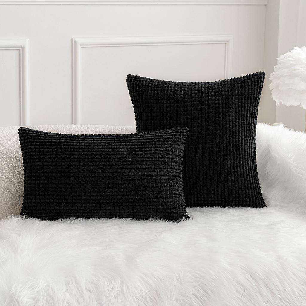Nordischer Ins Stil Maiskorn Sofa Plüsch Kissenbezug Einfarbiger Stoff Zuhause Bettseite Rückenlehnenkissen Ohne Kissenkern