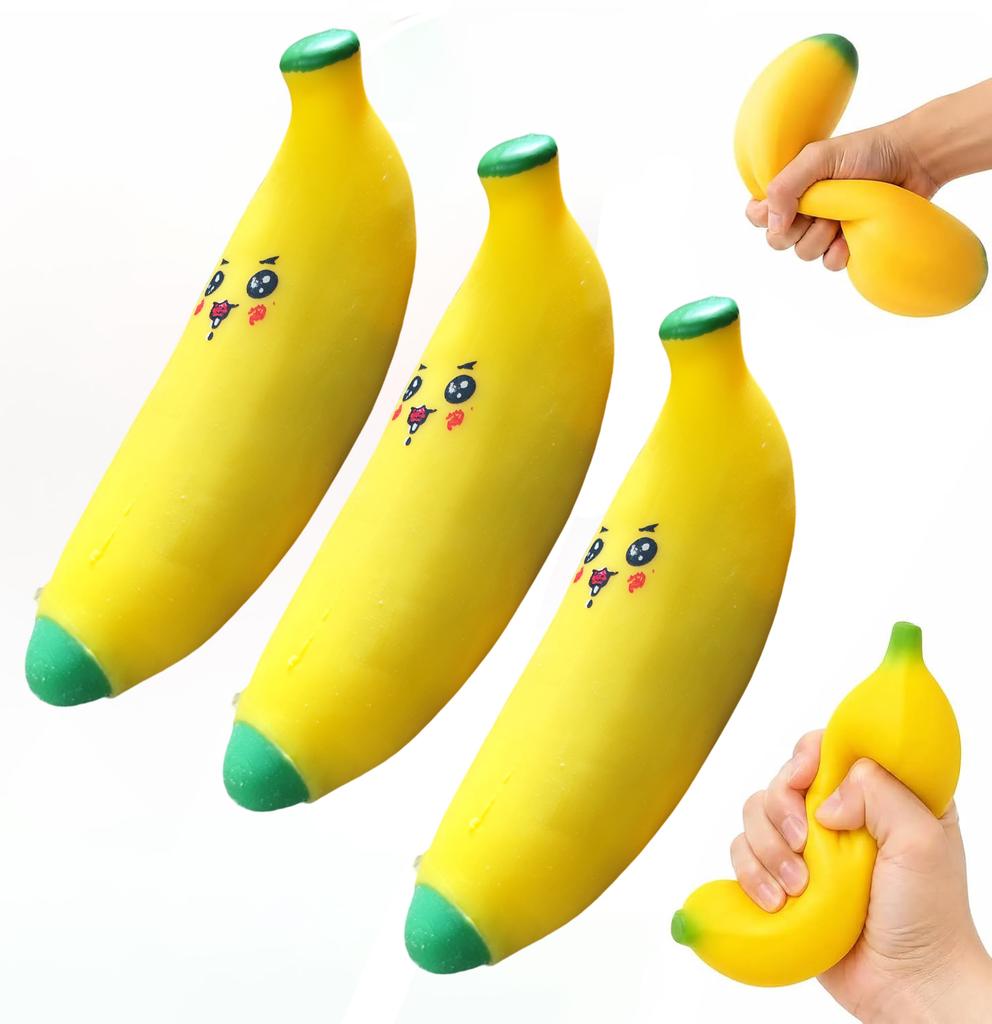 Banana Simulada Mais Vendida Brinquedo Squishy de Subida Lenta Novidade Sensorial Descompressão Brinquedo Fidget Para Alívio da Ansiedade Estresse Aperte