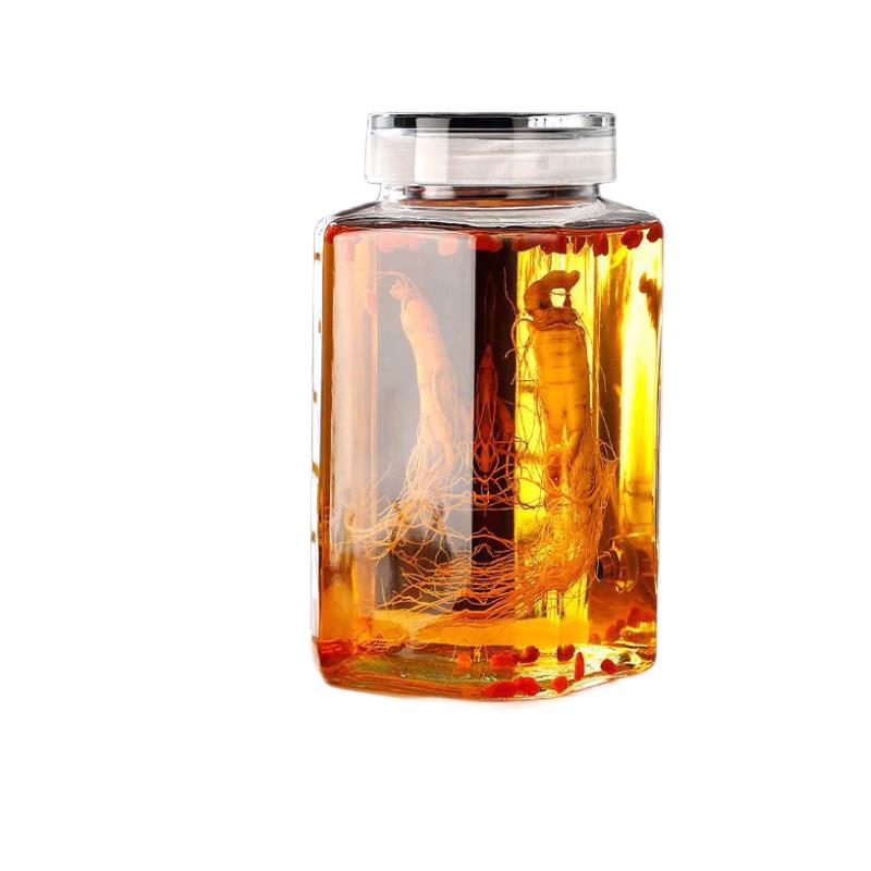 ZISIZ Octagonal Thickened Glass Brewing Jar with ABS Faucet