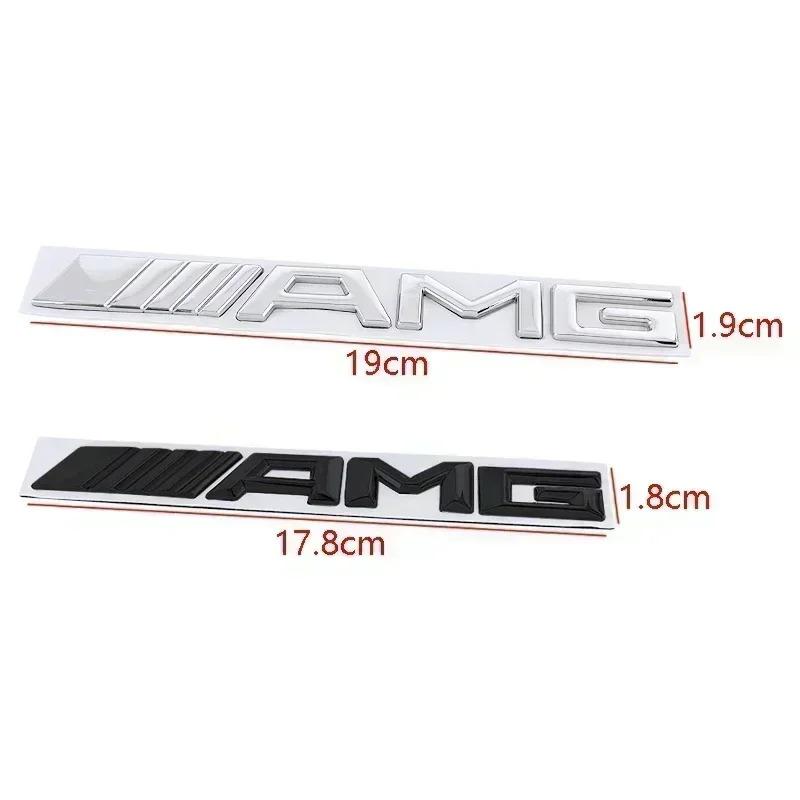 3d ABS Black AMG Emblem Letters Car Trunk Badge For Mercedes Benz W204 W205 W176 W177 W212 W213 AMG Sticker Accessories