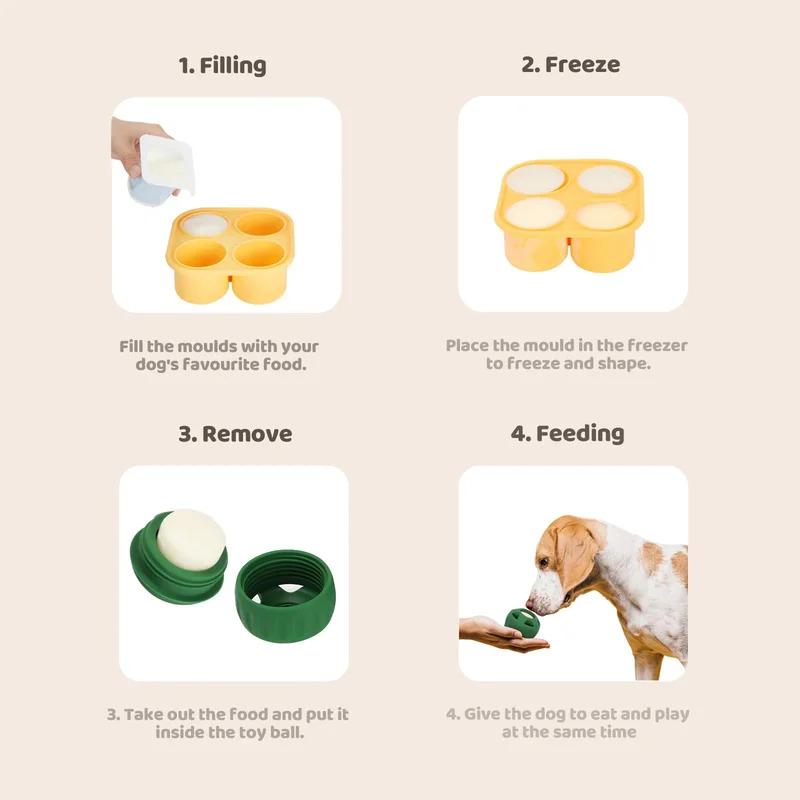 Long Lasting Freezeable Dog Chew Toys with Treat Tray Fillable Chew Toy for Aggressive Chewers Anxiety Relief Cooling Silicone