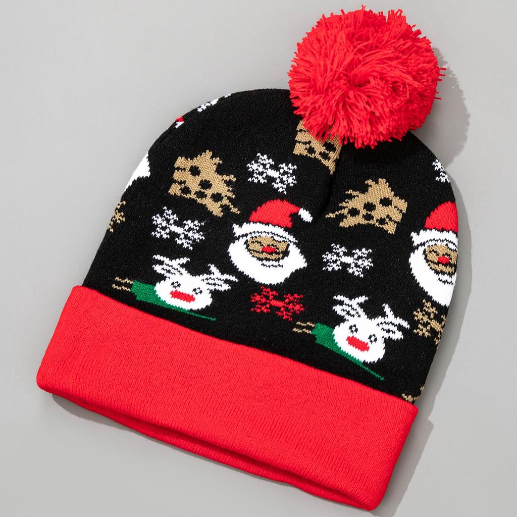 Christmas Hat Snowman Winter Warm Color Knitted Cap Christmas Gift For New Year Xmas Party Decor Men Women Warm Hats