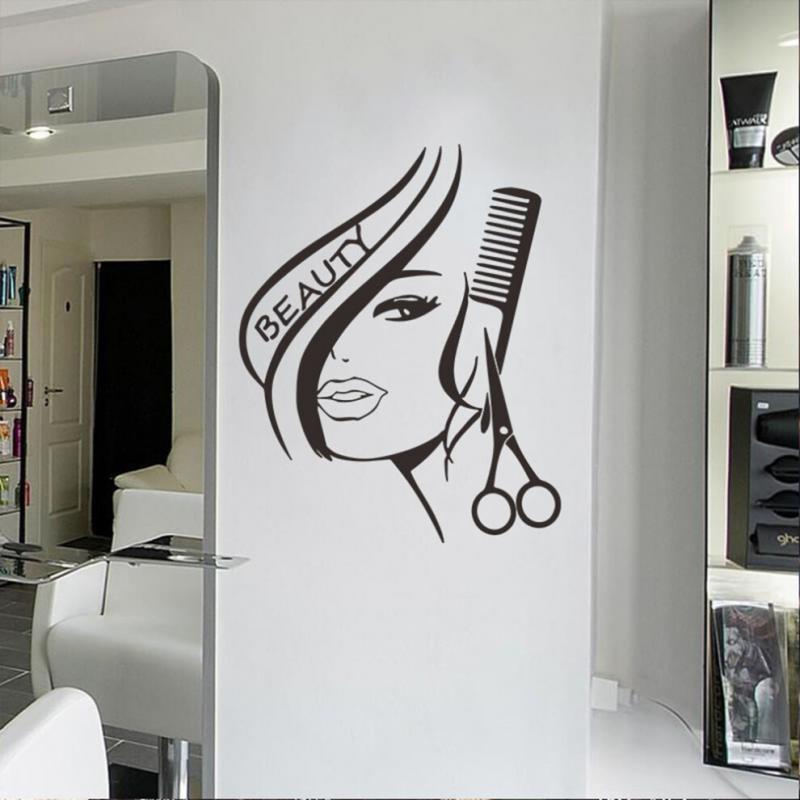 Wandtattoos Wandsticker Salonsticker Schwarz, 2pc