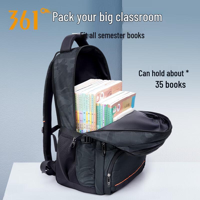 361° Rucksack mit großem Fassungsvermögen, wasserabweisend, für Schule & Reisen